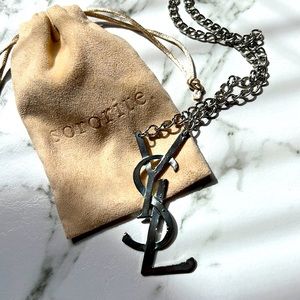 Upcycled YSL Logo Chain Necklace (repurposed by Sororité)